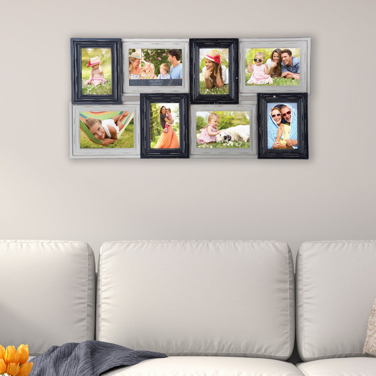Melannco 8 Opening Wood Photo Collage Picture Frame & Reviews Wayfair
